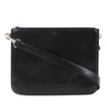Celine Trio Oversized Edge Leather Crossbody bag in Black