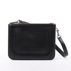 Celine Trio Oversized Edge Leather Crossbody bag in Black