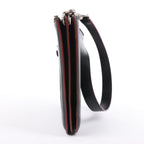 Celine Trio Oversized Edge Leather Crossbody bag in Black