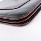 Celine Trio Oversized Edge Leather Crossbody bag in Black