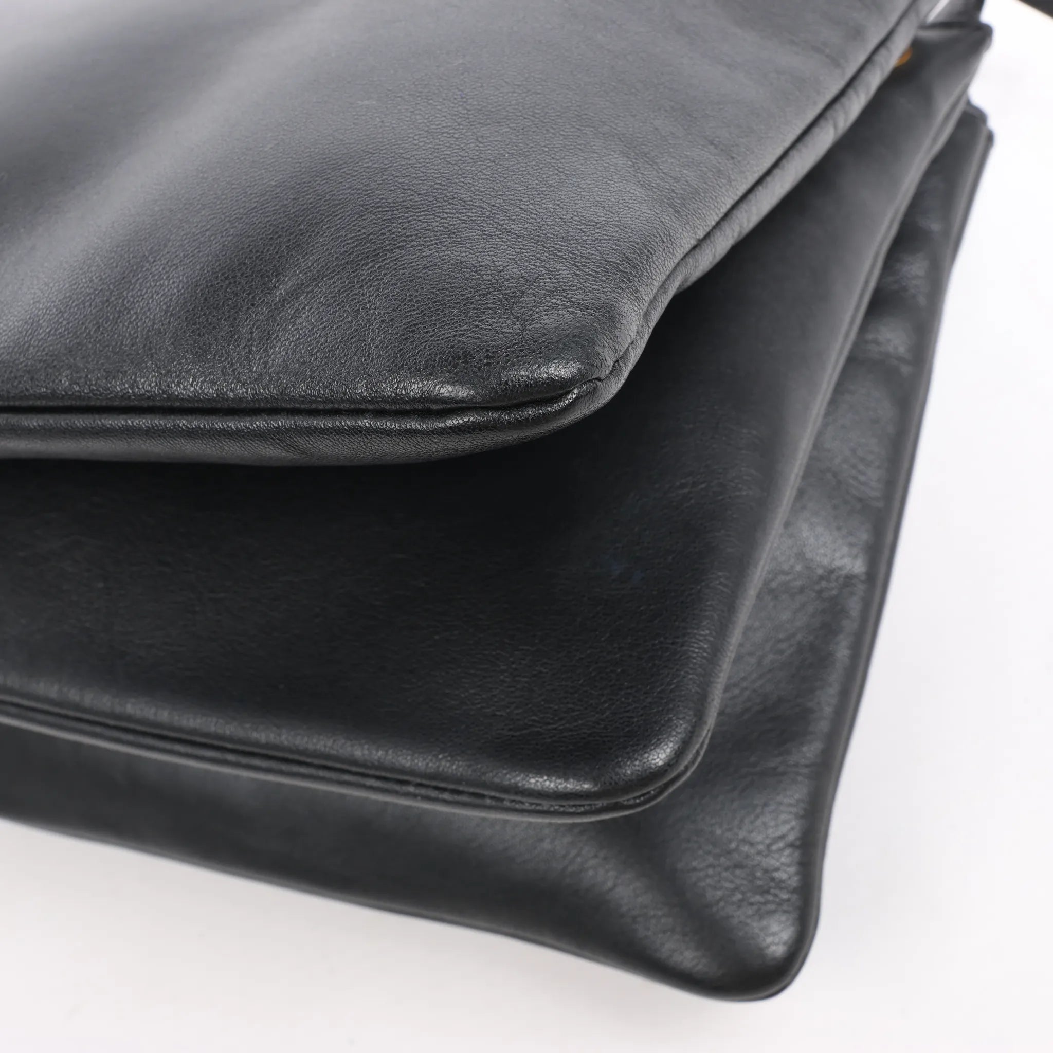 Celine Trio Large Leather Crossbody bag in Black