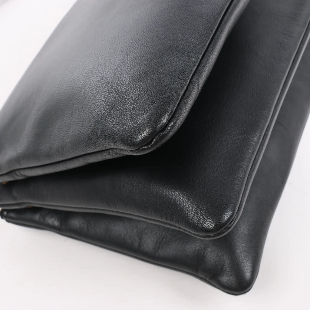 Celine Trio Large Leather Crossbody bag in Black