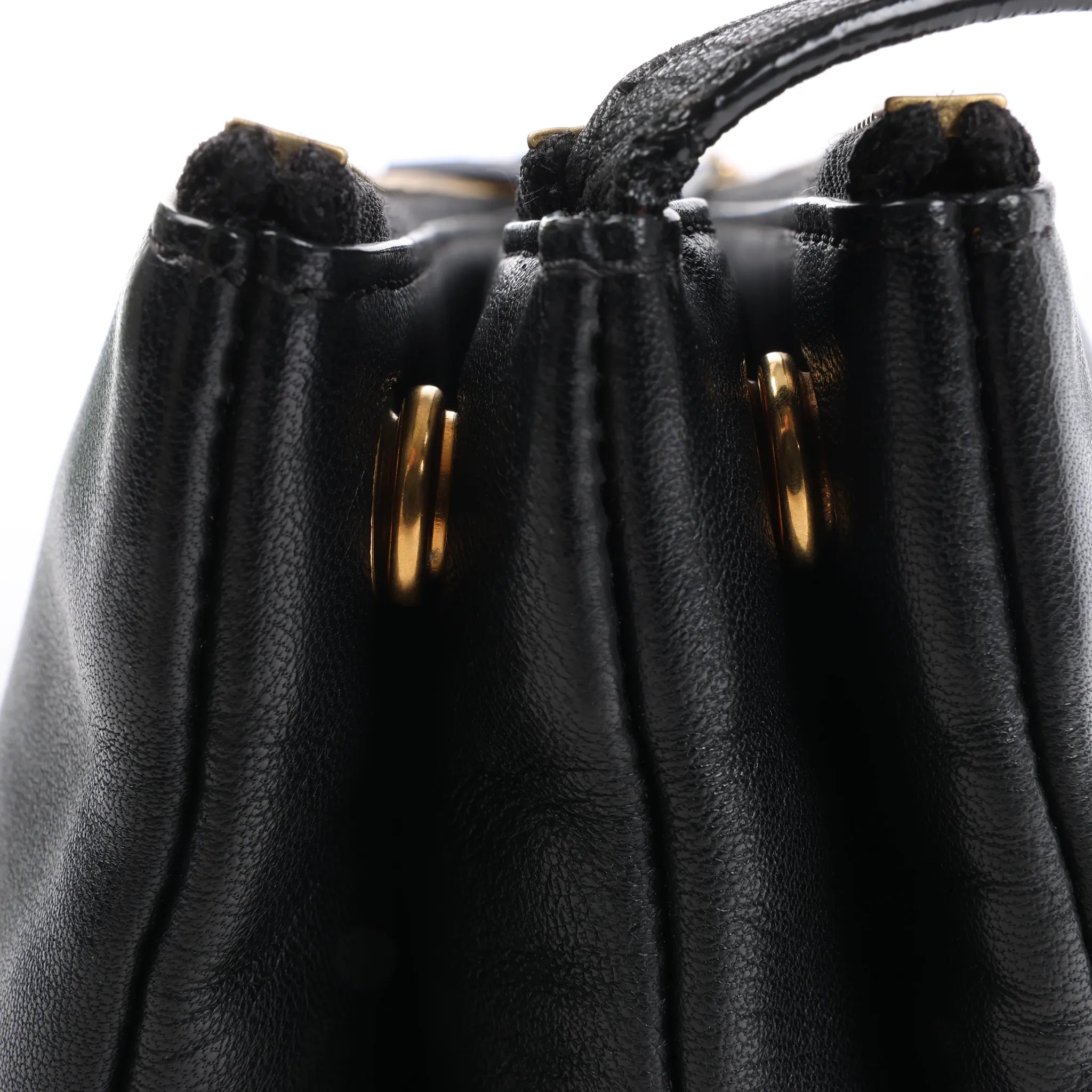 Celine Trio Large Leather Crossbody bag in Black