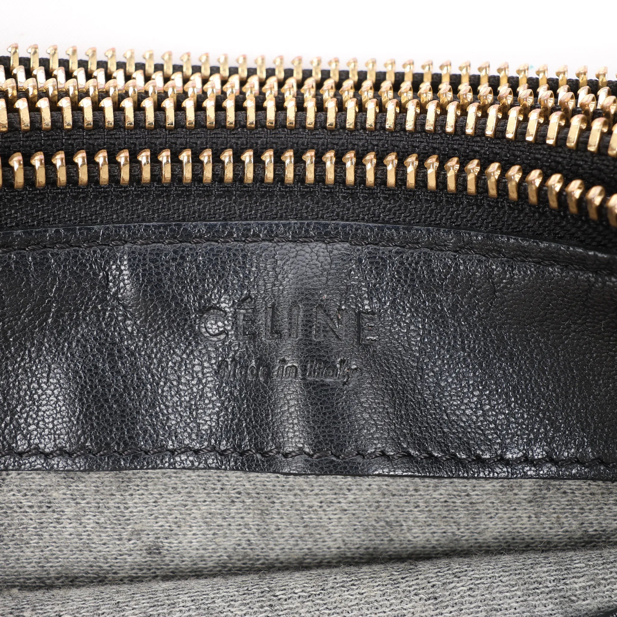 Celine Trio Large Leather Crossbody bag in Black