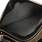 Celine Trio Large Leather Crossbody bag in Black