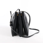 Celine Trio Large Leather Crossbody bag in Black