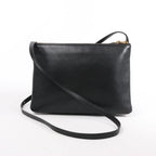 Celine Trio Large Leather Crossbody bag in Black