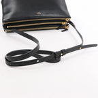 Celine Trio Large Leather Crossbody bag in Black