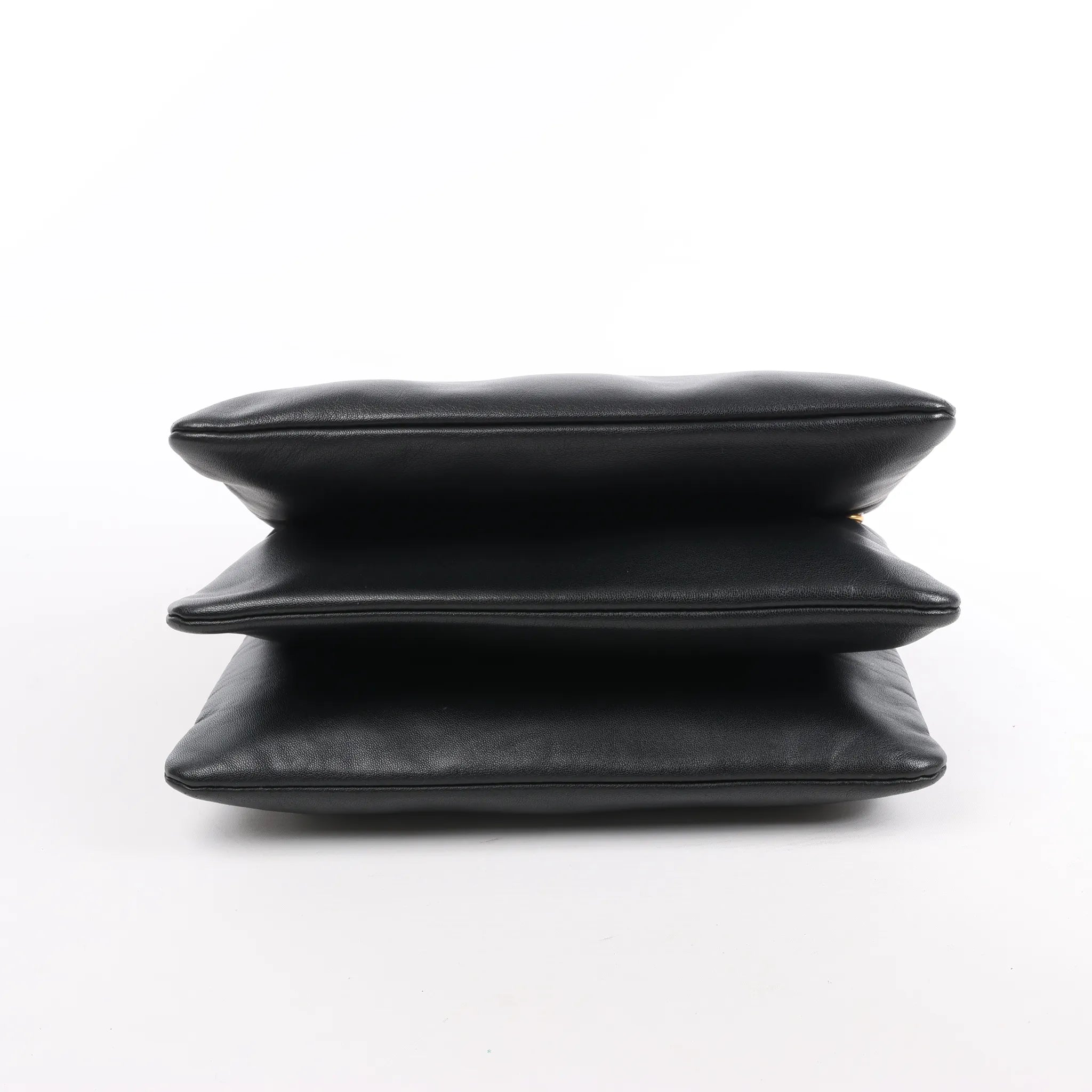 Celine Trio Large Leather Crossbody bag in Black