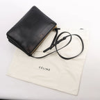 Celine Trio Large Leather Crossbody bag in Black