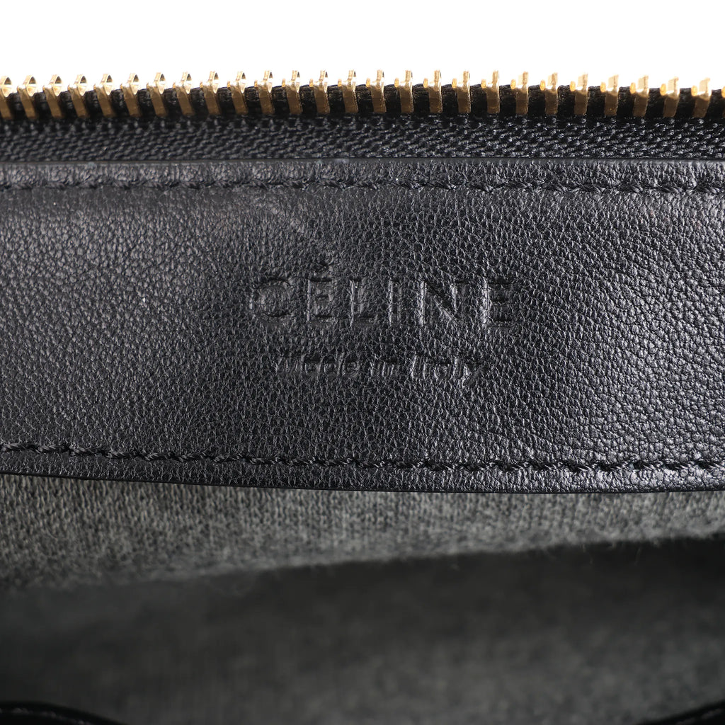 Celine Trio Large Leather Crossbody bag in Black
