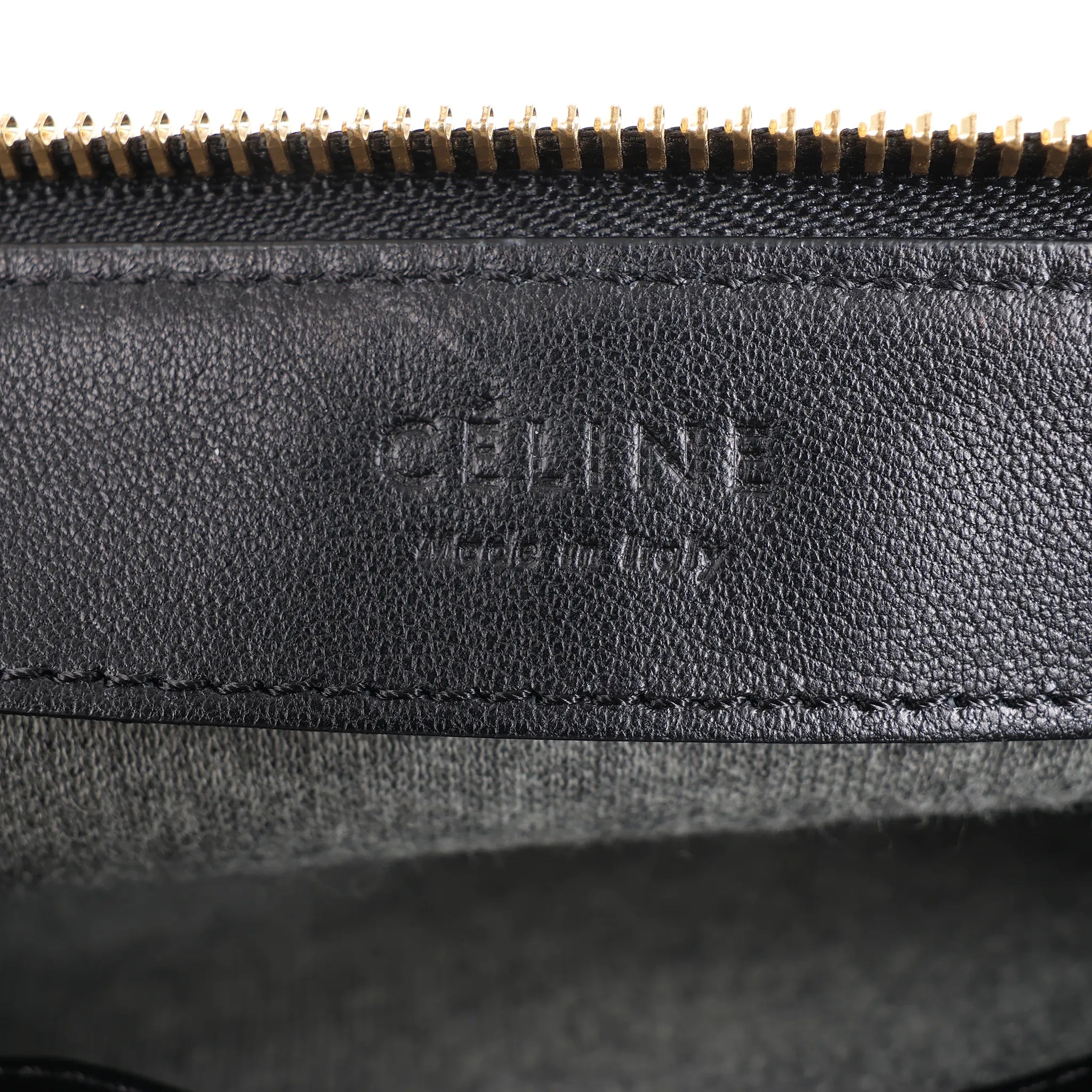 Celine Trio Large Leather Crossbody bag in Black