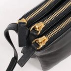 Celine Trio Large Leather Crossbody bag in Black