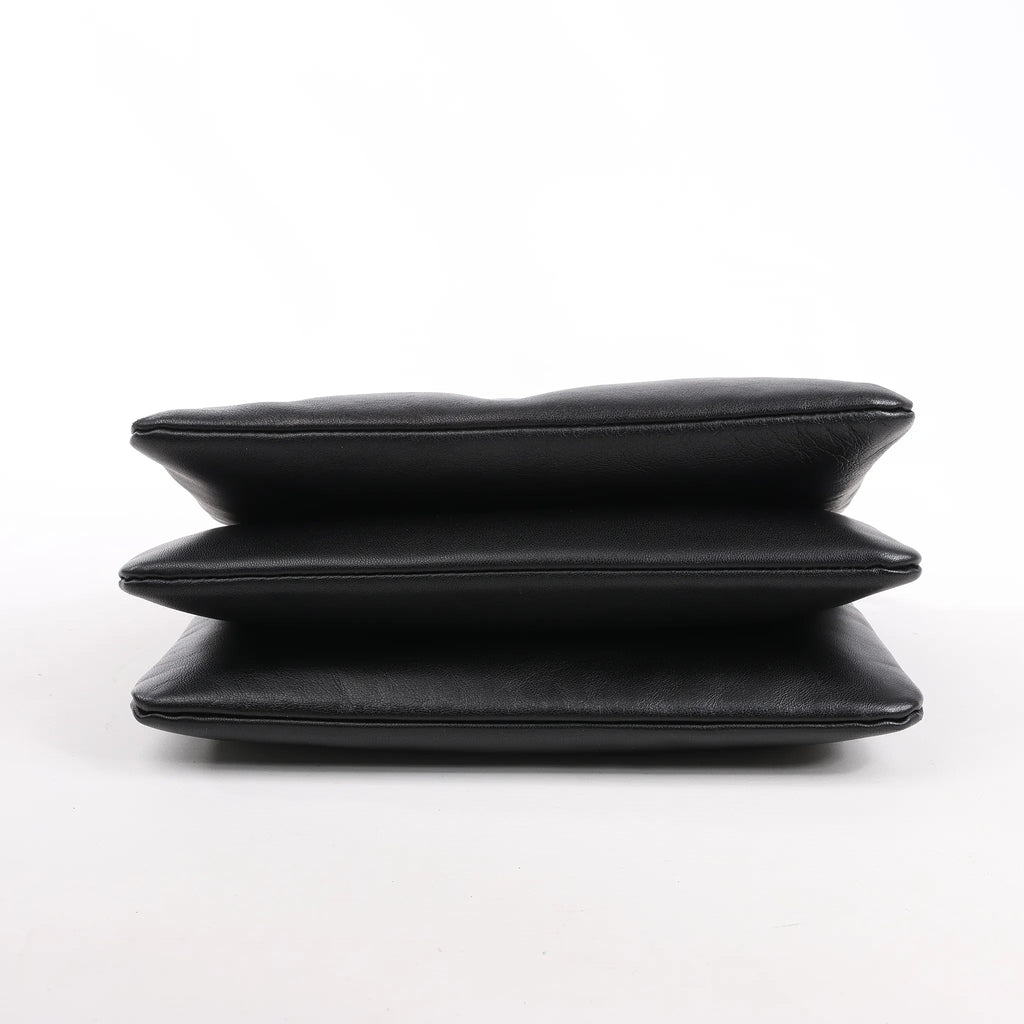 Celine Trio Large Leather Crossbody bag in Black