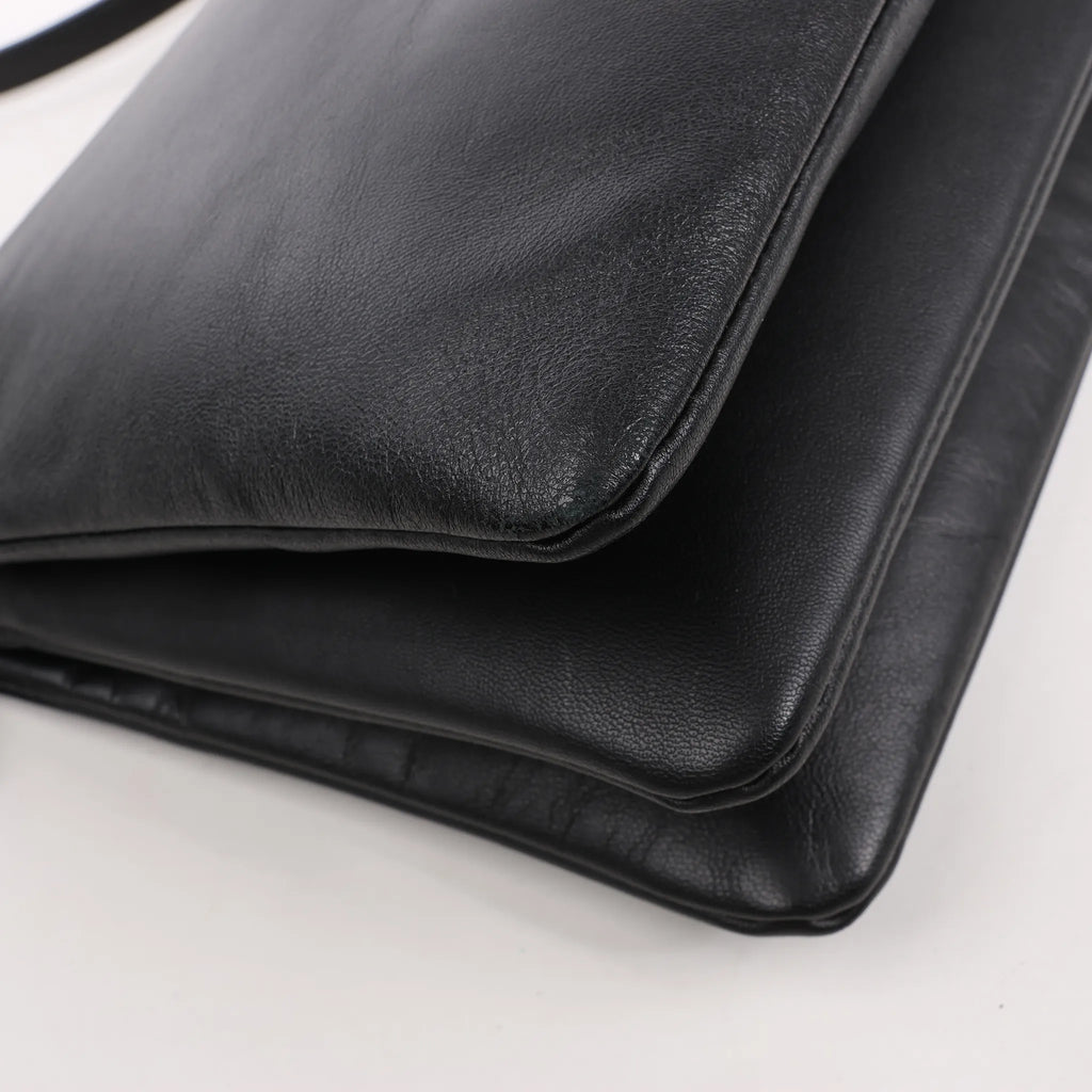 Celine Trio Large Leather Crossbody bag in Black