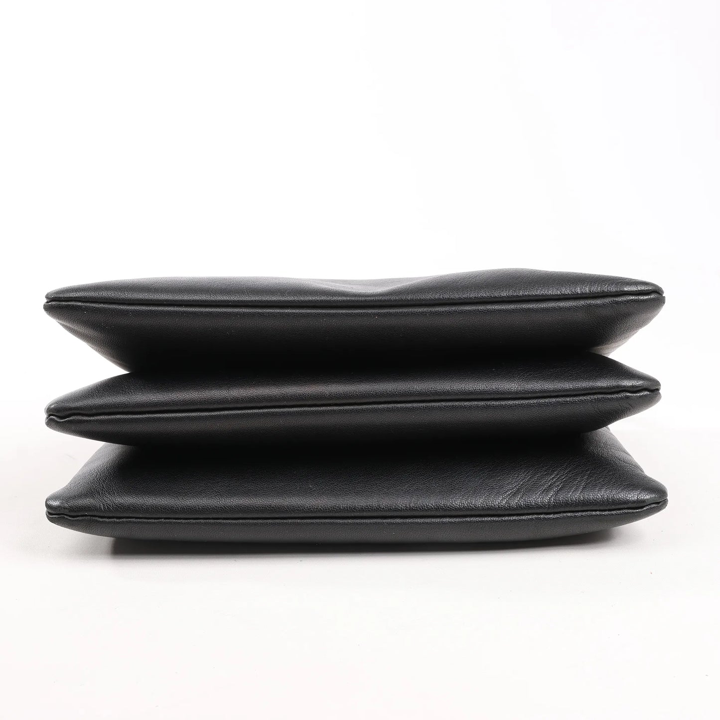 Celine Trio Large Leather Crossbody bag in Black