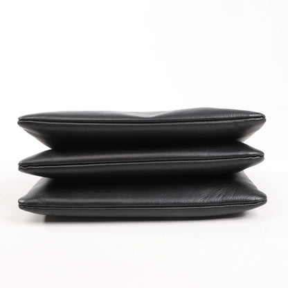 Celine Trio Large Leather Crossbody bag in Black