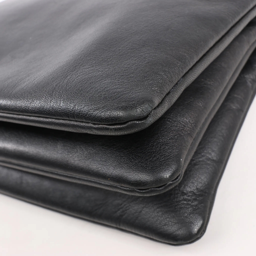 Celine Trio Large Leather Crossbody bag in Black
