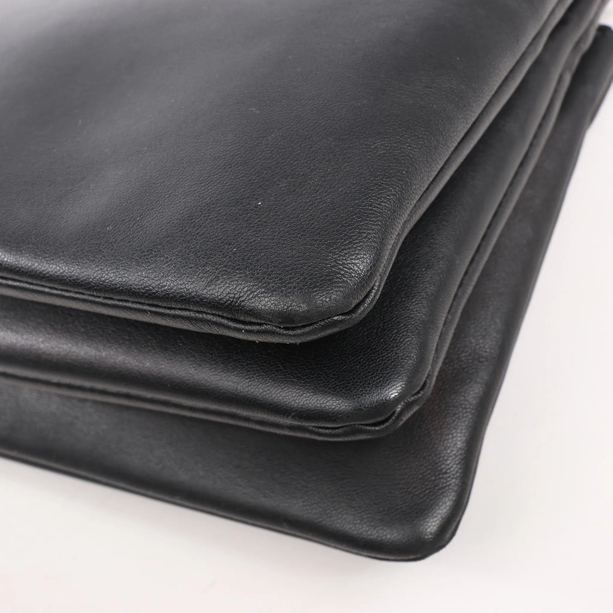 Celine Trio Large Leather Crossbody bag in Black