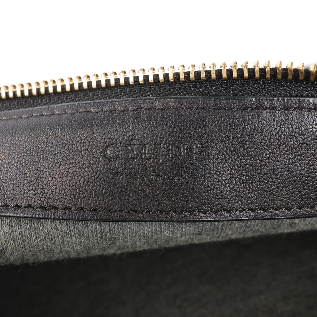 Celine Trio Large Leather Crossbody bag in Black