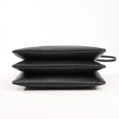 Celine Trio Large Leather Crossbody bag in Black