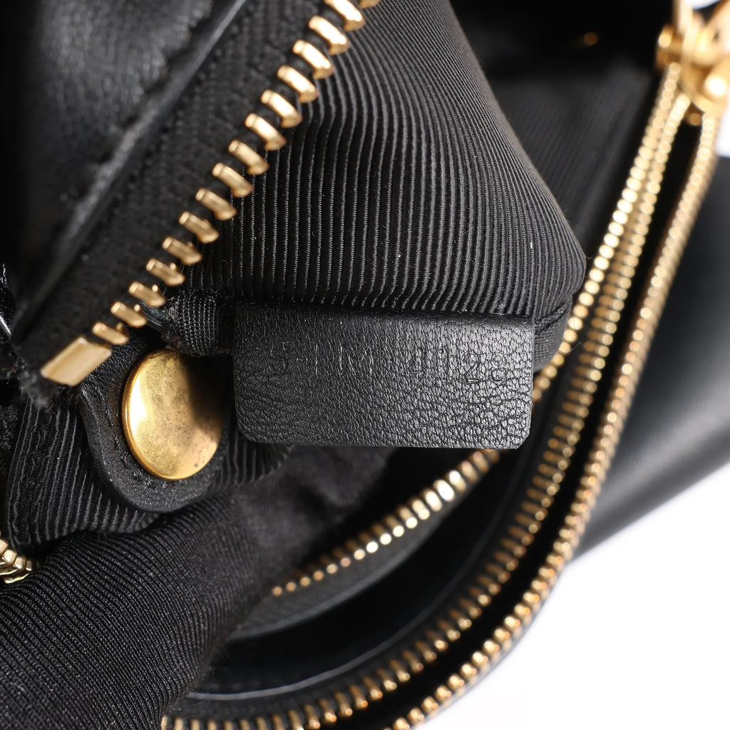 Celine Trio Large Leather Crossbody bag in Black