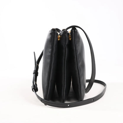 Celine Trio Large Leather Crossbody bag in Black