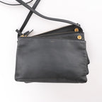 Celine Trio Small Leather Crossbody bag in Black