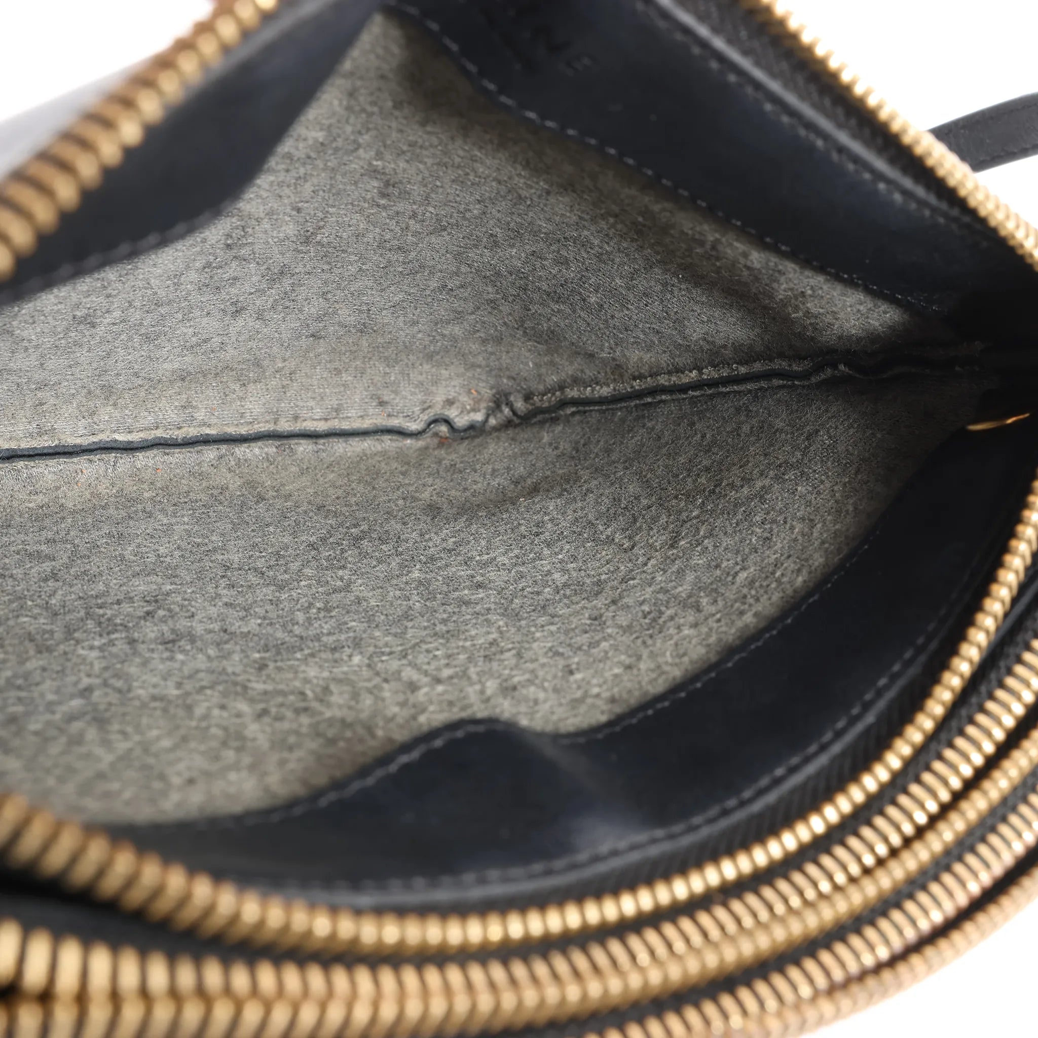 Celine Trio Small Leather Crossbody bag in Black