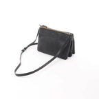 Celine Trio Small Leather Crossbody bag in Black