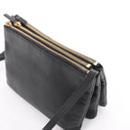 Celine Trio Small Leather Crossbody bag in Black
