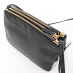 Celine Trio Small Leather Crossbody bag in Black
