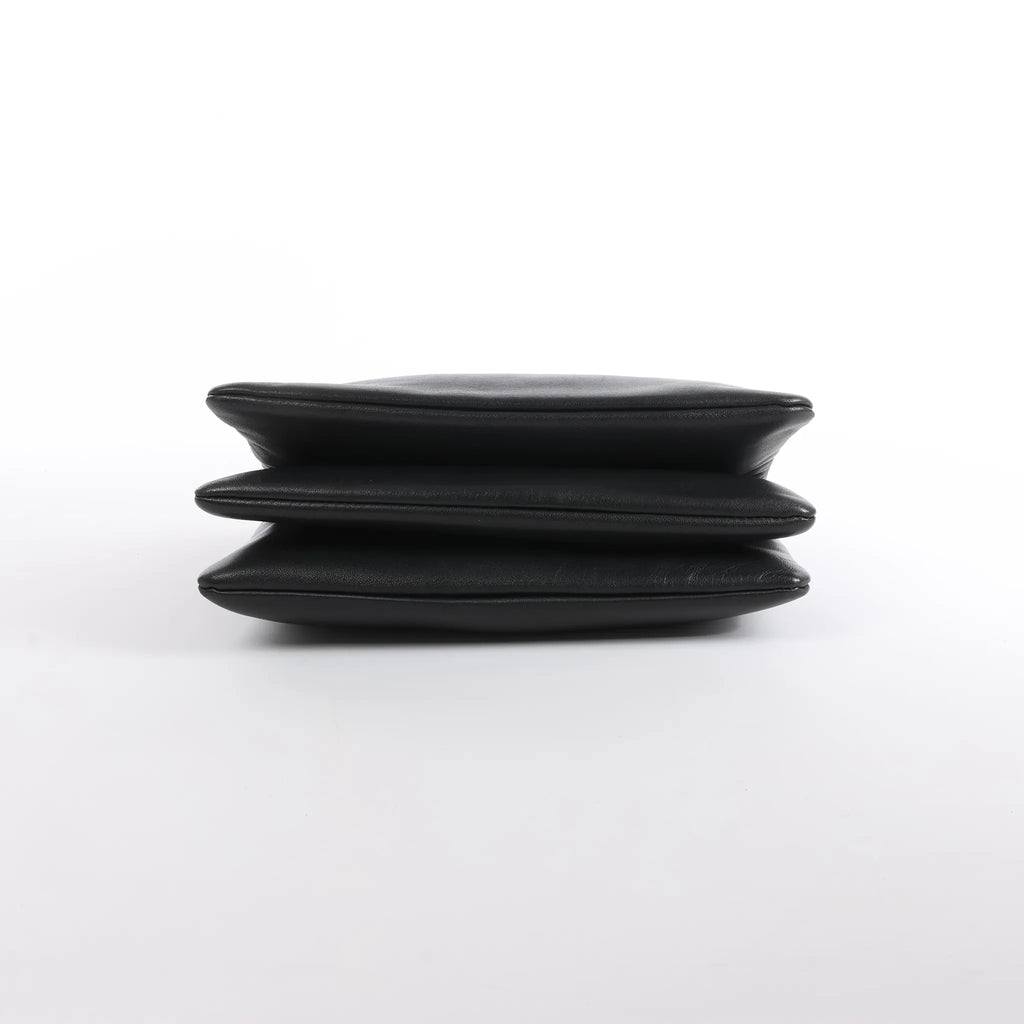 Celine Trio Large Leather Crossbody bag in Black