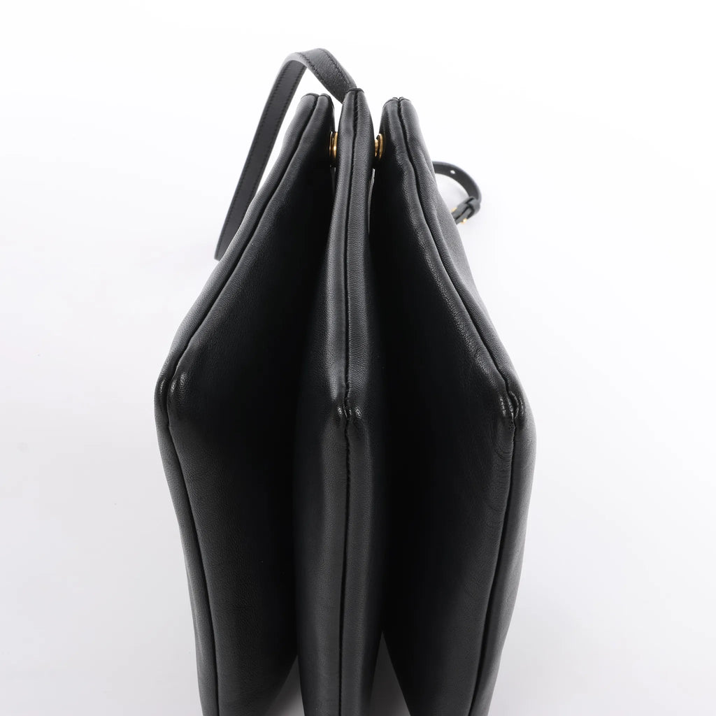 Celine Trio Large Leather Crossbody bag in Black