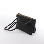 Celine Trio Large Leather Crossbody bag in Black