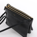 Celine Trio Large Leather Crossbody bag in Black