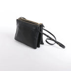 Celine Trio Large Leather Crossbody bag in Black