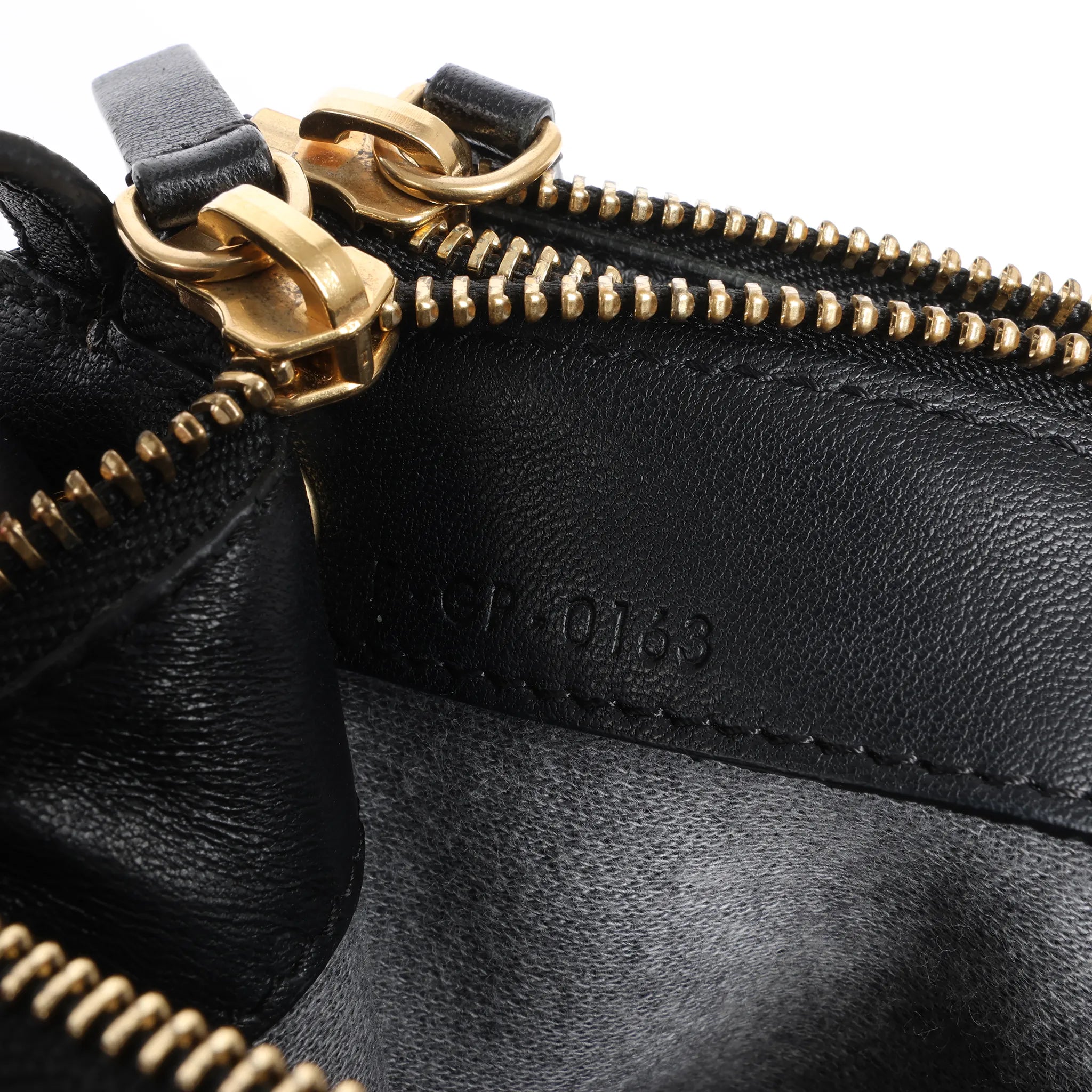 Celine Trio Large Leather Crossbody bag in Black