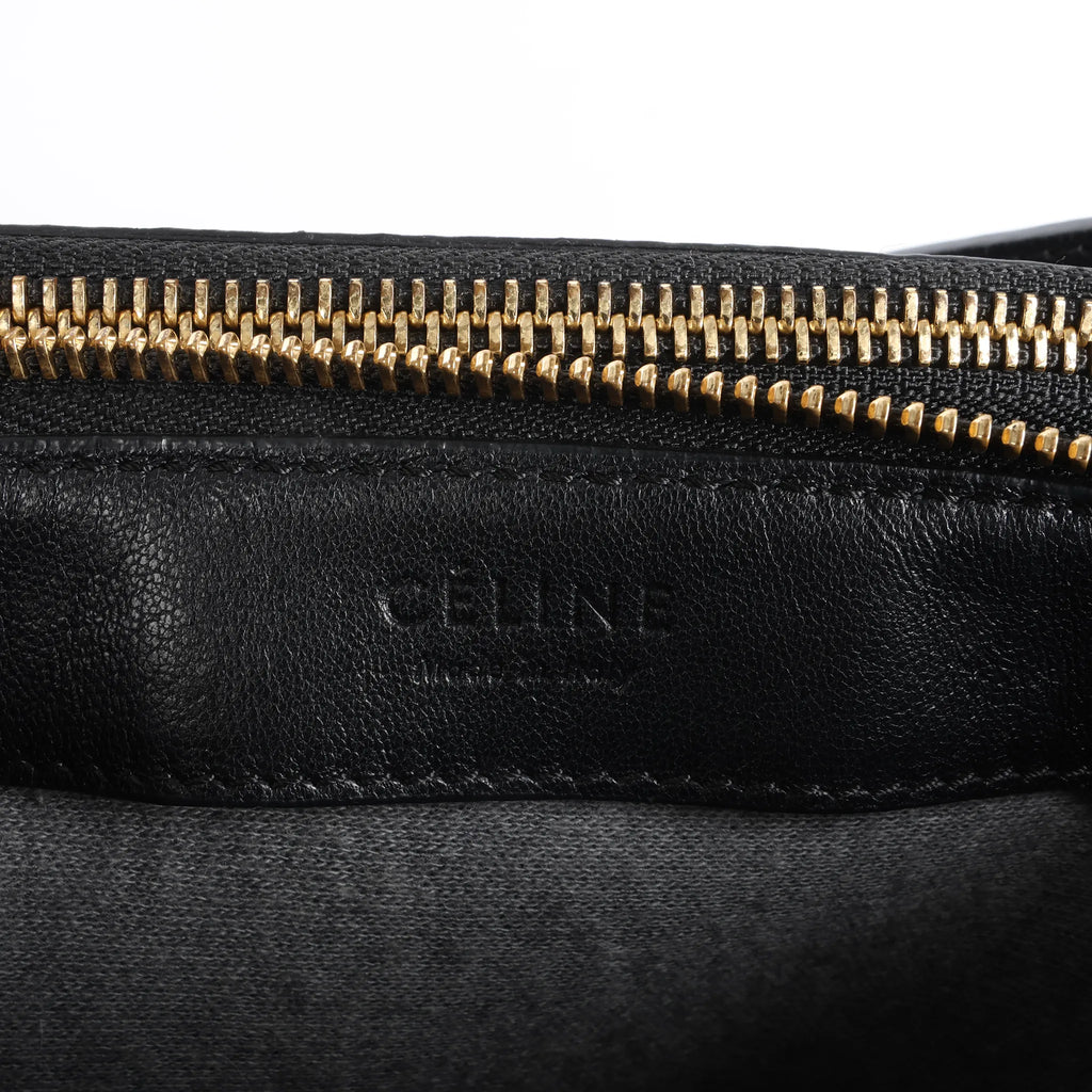 Celine Trio Large Leather Crossbody bag in Black