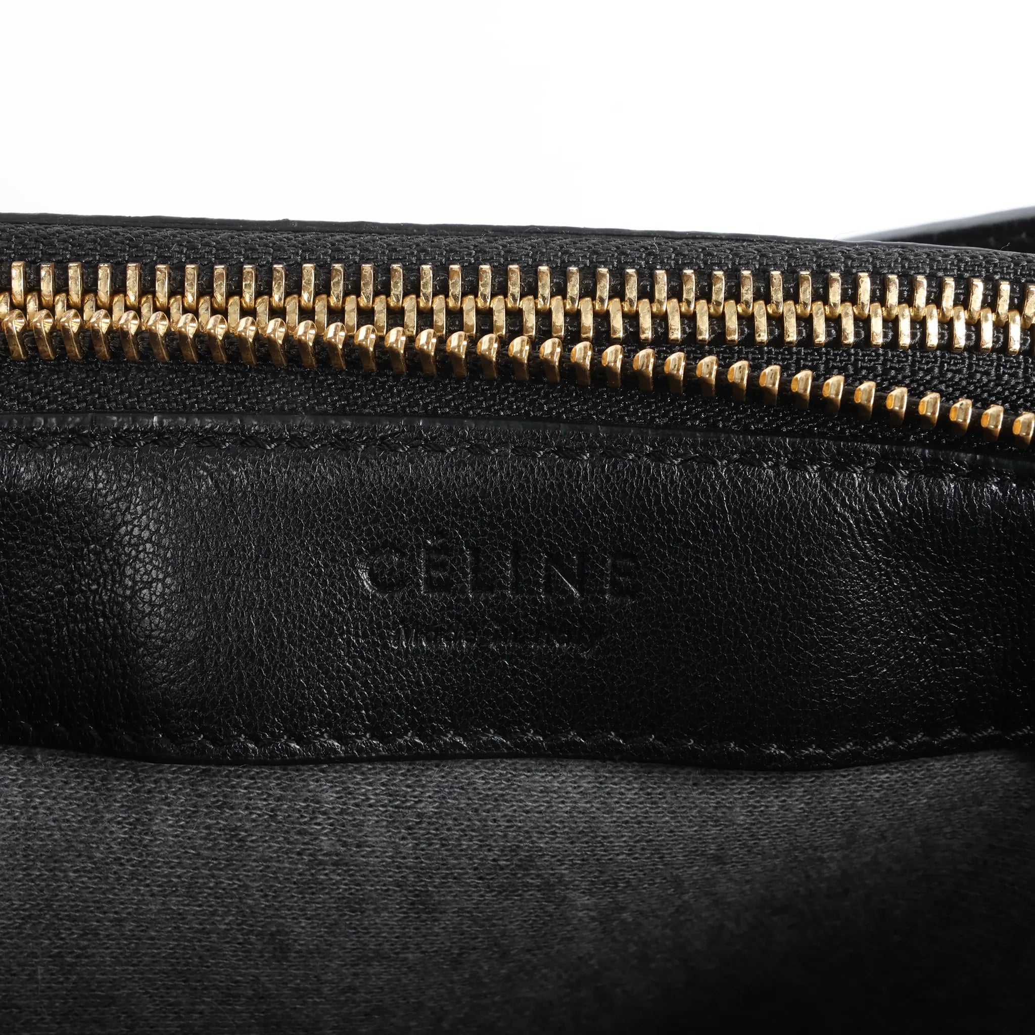 Celine Trio Large Leather Crossbody bag in Black