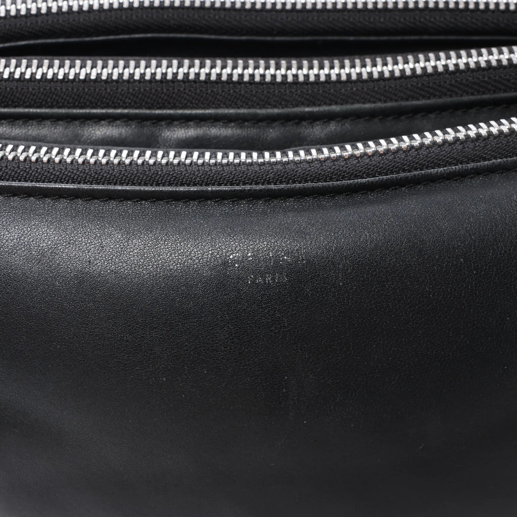 Celine Soft Trio Small Leather Crossbody bag in Black
