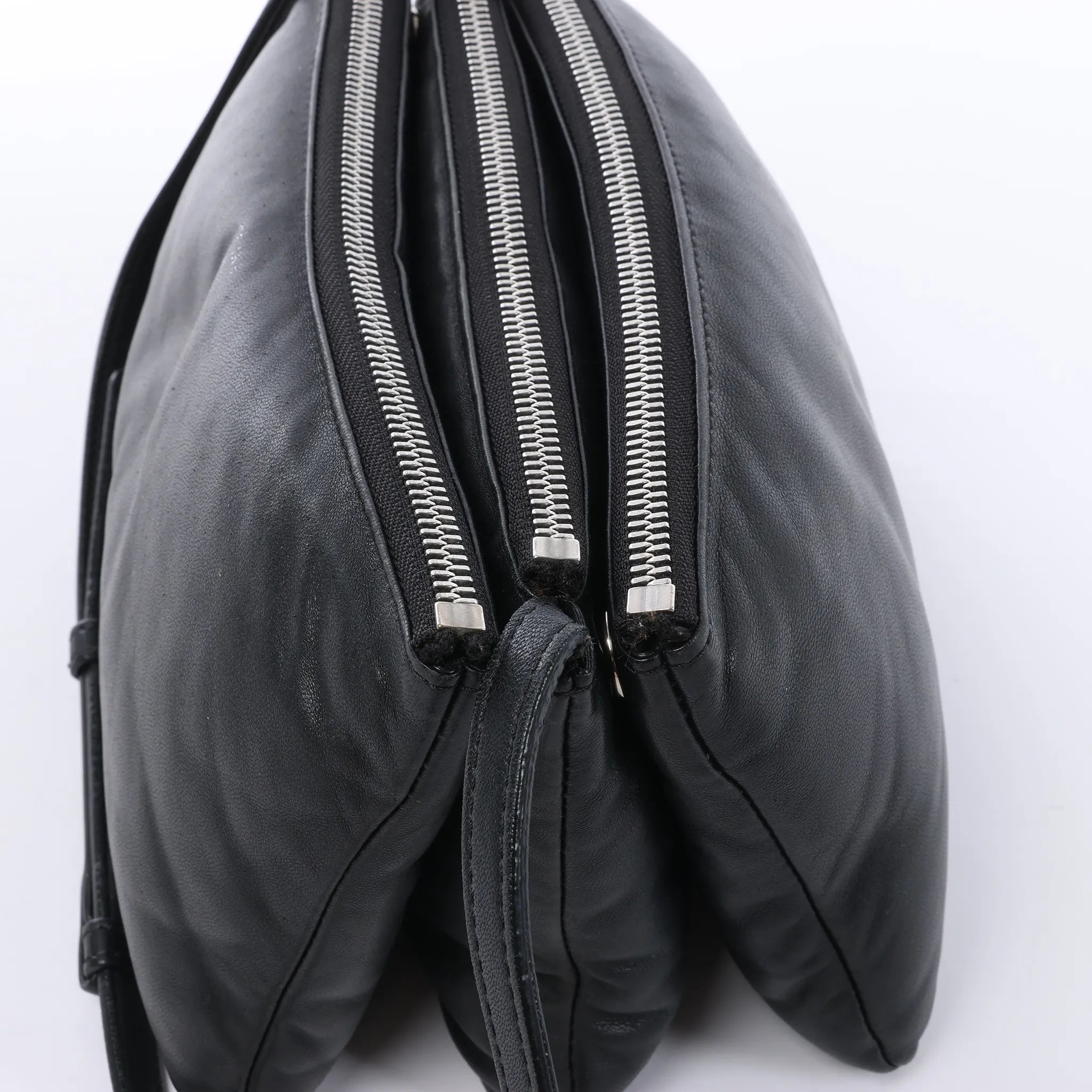 Celine Soft Trio Small Leather Crossbody bag in Black