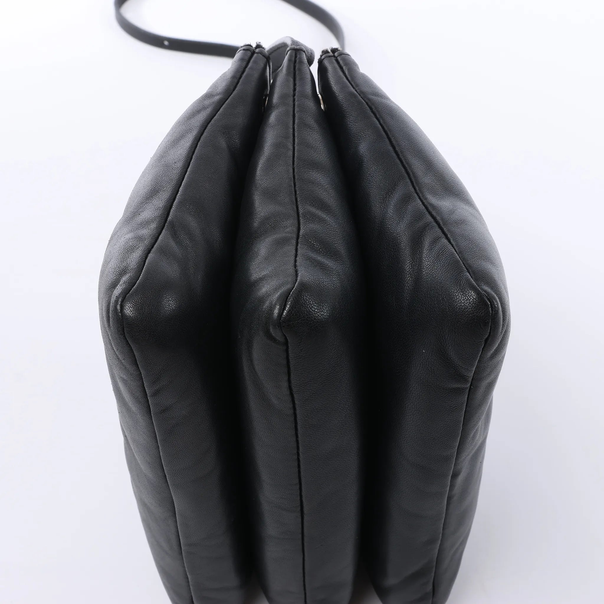 Celine Soft Trio Small Leather Crossbody bag in Black