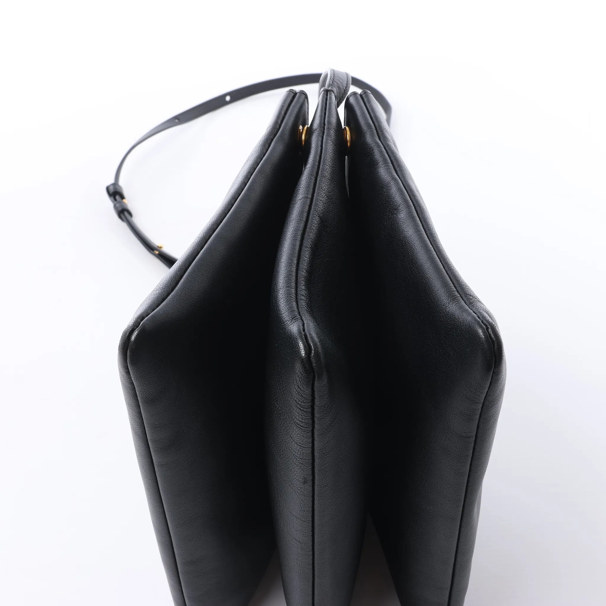 Celine Trio Large Leather Crossbody bag in Black