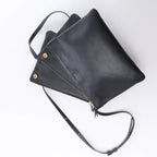 Celine Trio Large Leather Crossbody bag in Black