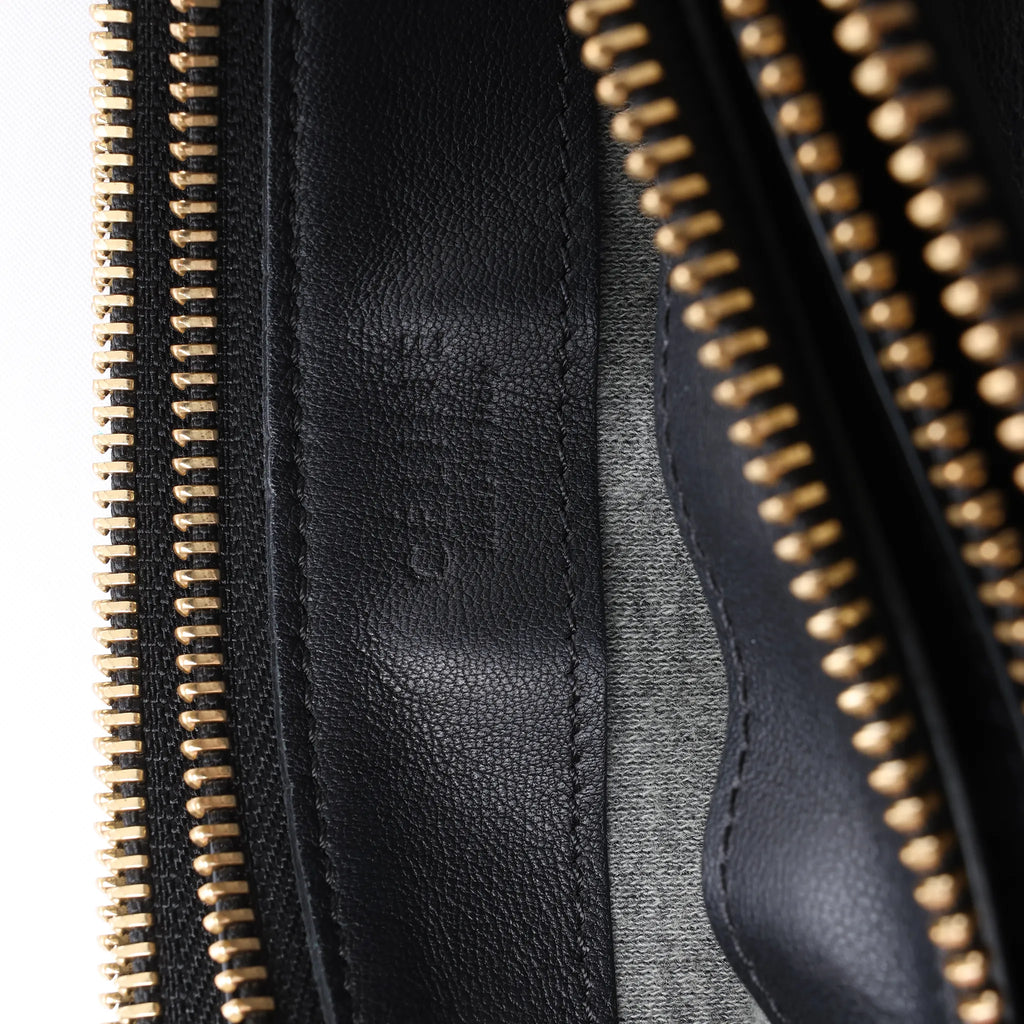 Celine Trio Large Leather Crossbody bag in Black