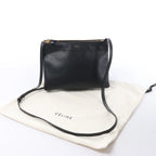 Celine Trio Large Leather Crossbody bag in Black