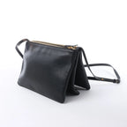 Celine Trio Large Leather Crossbody bag in Black