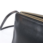 Celine Trio Large Leather Crossbody bag in Black