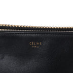 Celine Trio Large Leather Crossbody bag in Black